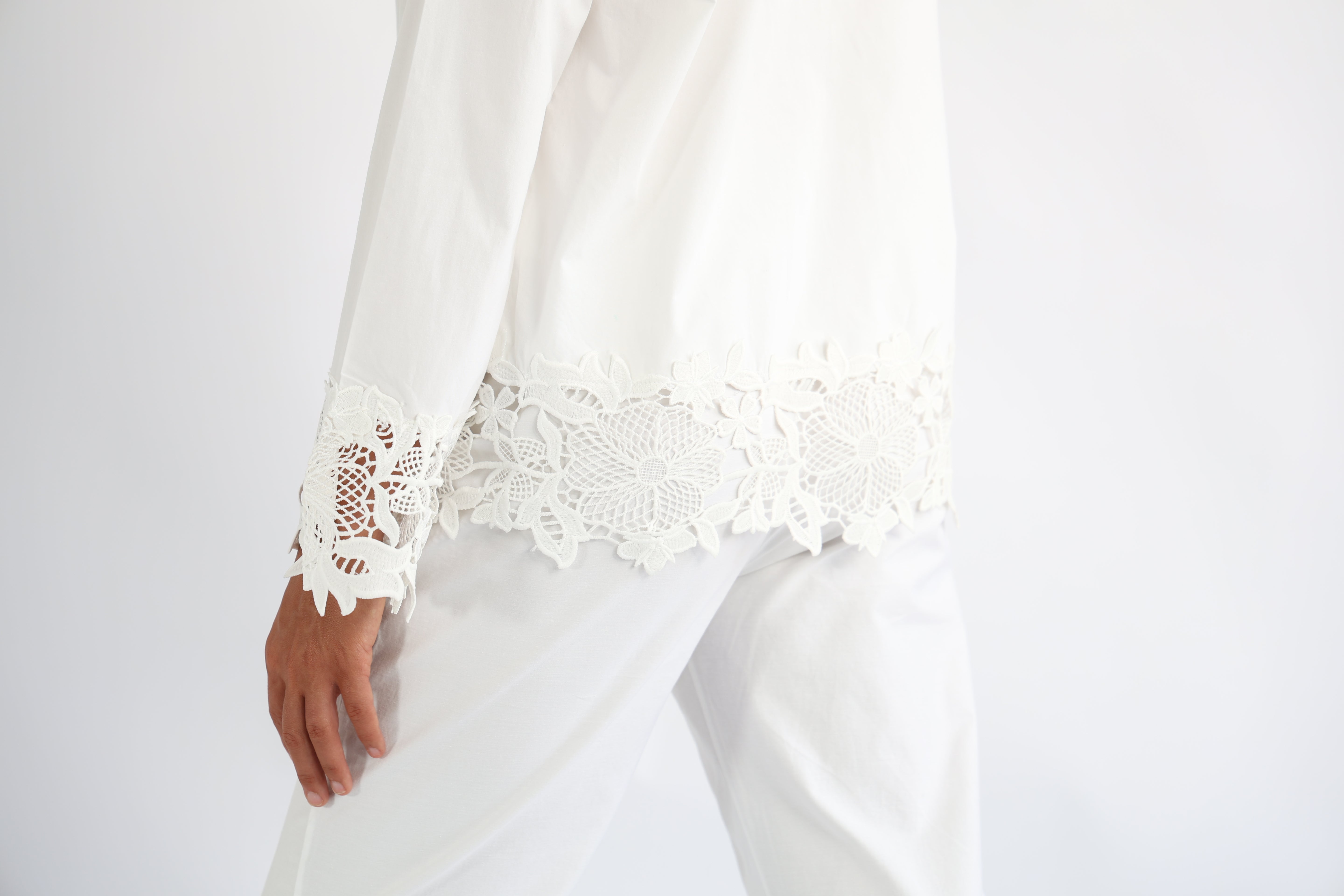 Lace Shirt Pant Set
